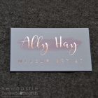 Foil Stamp Business Cards Rose Gold