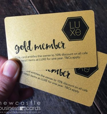 Gold Plastic Metallic Card